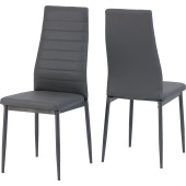 Abbey Dining Chair (X2 Per Box) Grey Pu